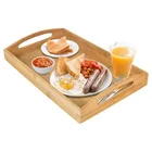 Amazon's Choice Large Bamboo Wood Serving Trays With Handle
