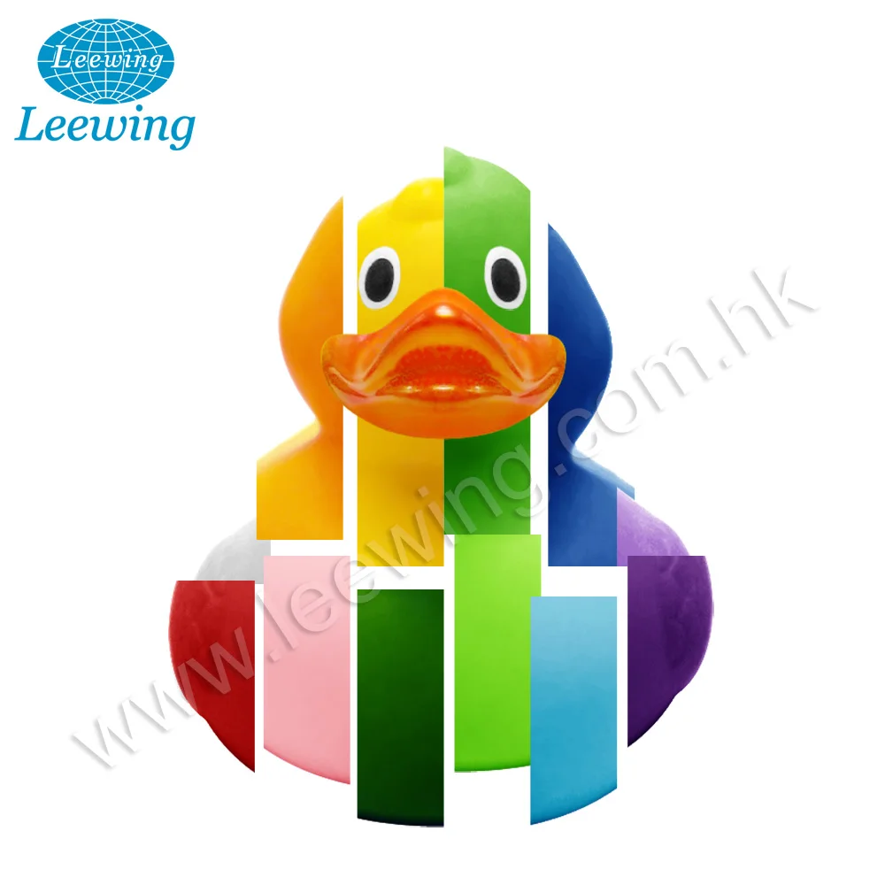 coloured rubber ducks