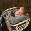 Twin Newborn Baby Nest Photography Prop Rattan Vintage Bamboo Comfortable Crib Basket