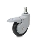 DLPO 3'' Caster PA Wheel Nylon Bracket Dual Brake Medical Caster