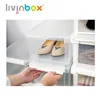 Clear drop Front Door Stackable plastic Shoe Box