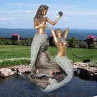 Sculpture Sculpture Sculpture Famous Outdoor N Bronze Mermaid Statue Seaside Sculpture
