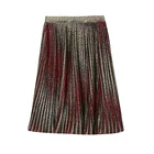 2020 cheap price casual summer sexy girls party women midi knit fold pleated skirt