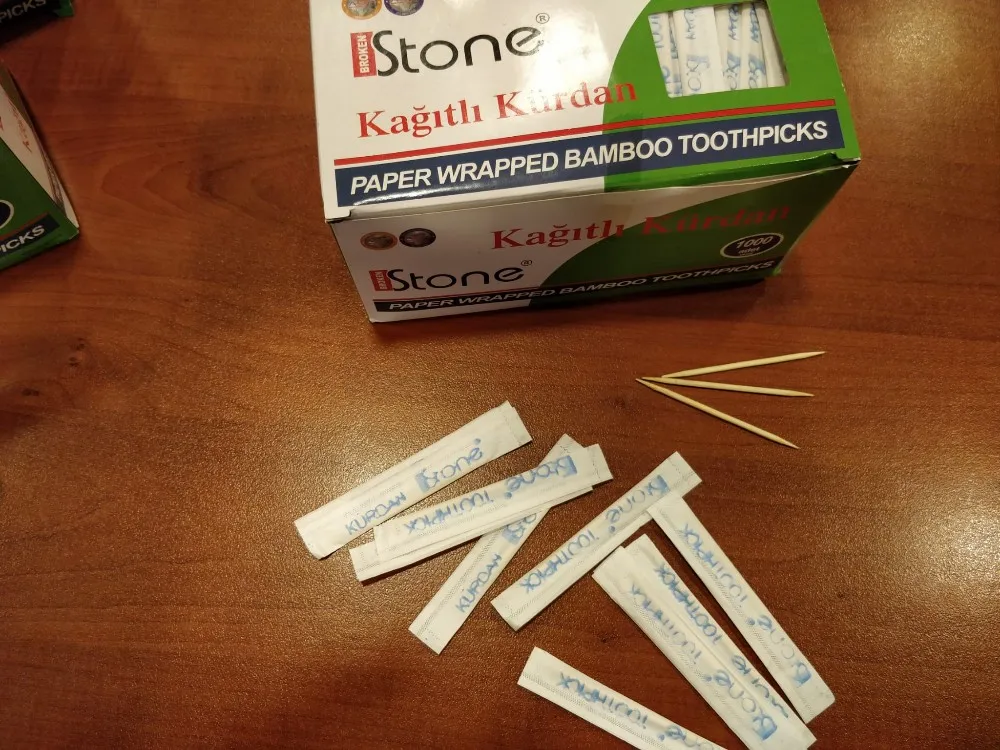 paper wrapped toothpicks