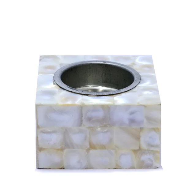 High quality Mother Of Pearl Inlay Bakhoor Floral Candle Stand For Home Decoration Candle Holder