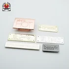 Factory Custom Design Zinc Alloy Metal Tags and Rose Gold Labels for Clothing Handbag