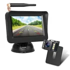 4.3inch Car Wifi Rear View Monitors System Mini Wide Angle License Plate Night Vision Parking Backup Wireless Reverse Camera