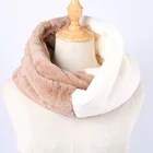 Multicolor winter rabbit Faux Fur collar women Snood Scarf