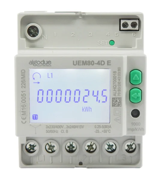 Three Phase Electricity Smart Meter Ethernet Uem80 Algodue Made In