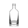 Wholesale empty clear round transparent glass bottles 200ml 375ml 500ml wine bottles 750 ml bottle glass with cork lid