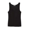 Custom High Quality Breathable Cashmere Womens Black Tank Top