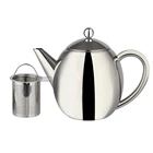Chinese Wholesale Fda Double Wall Stainless Steel Tea Pot Silver Restaurant Teapot