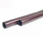 Kevlar Fiber 3K Kevlar Weave Carbon Fiber Round Tube 25mm 30mm 50mm
