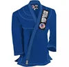Customized own kamono bjj gi Brazilian jujitsu gis Perl wave 450gsm blue bjj gi cheap price low moq