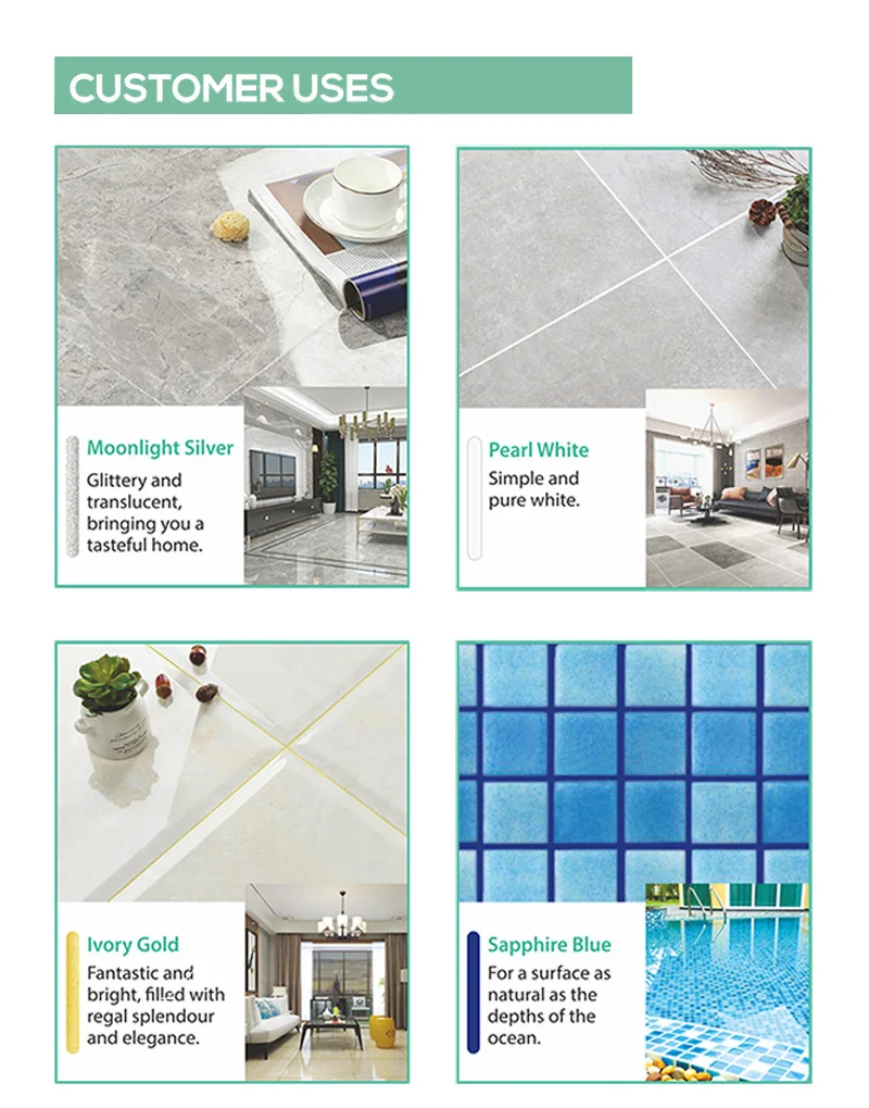 Glitter Color Tile Grout And Adhesives For Bathroom And Kitchen