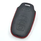 The lowest price genuine leather car key case cover for audi series