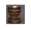 Wooden Incense Resin burner / char coal burner with brass bowl