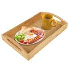 Amazon's Choice Large Bamboo Wood Serving Trays With Handle