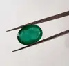 DIY 6.55 cts Faceted Natural Zambian Emerald 15x11 mm Oval Shape Loose Gemstone For Jewelry Making LS10
