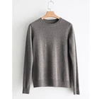 women custom wool cashmere crew neck pullover knitted sweater