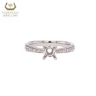 Round Diamond Ring 18K Gold 0.30 CT TW Real Round Brilliant Cut Diamond Wholesale Ring Mounting