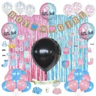 Nicro 67 Pcs Boy Or Girl Baby Gender Reveal Party Decoration Set Supplies With Photo Back Drop