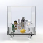 Clear handmade modern perspex coffee tables acrylic side table with tray