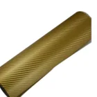 WRAPMASTER Wholesale Gold Printable Self Adhesive 3D Carbon Fiber Textured PVC Vinyl Car Sticker