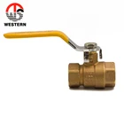 PN20 400 WOG Bronze Color Painted Brass Gas Ball Cock Valve FXF ISO228/1 Thread China manufacturer water oil