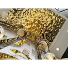 Stainless Steel 201 Golden Mirror Surface Stainless Steel Sheets 201 304 Water Ripple Stainless Steel Sheet