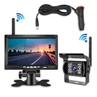2.4ghz車の車両cctvモニタリング720p hdビデオバックアップリアビューカメラトラックセキュリティカメラシステムワイヤレス