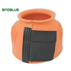 Horse For Orange Ribbed Horse Rubber Bell Boots For Extended Use