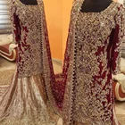 スタイリッシュな美しいインド/パキスタン Kurta & Lehenga ヘビー Zardozi 刺繍作業との結婚式のための 2019