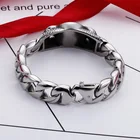 KALEN Spring Clasp Link Charm Stainless Steel Bracelet Mens