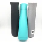 Insulated White Titanium Metal Vaccum Thermo Flask Tea Drink Water Bottle
