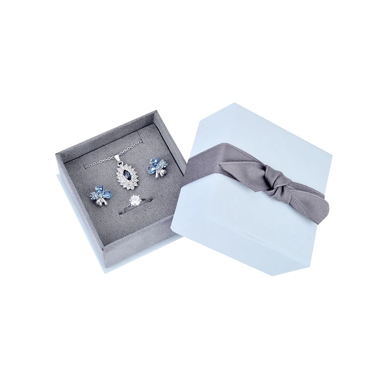 bracelet box custom ribbon jewelry packaging ring box with logo