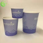 Wholesale disposable take away food serving biodegradable yogurt ice cream cup paper bowl with lid