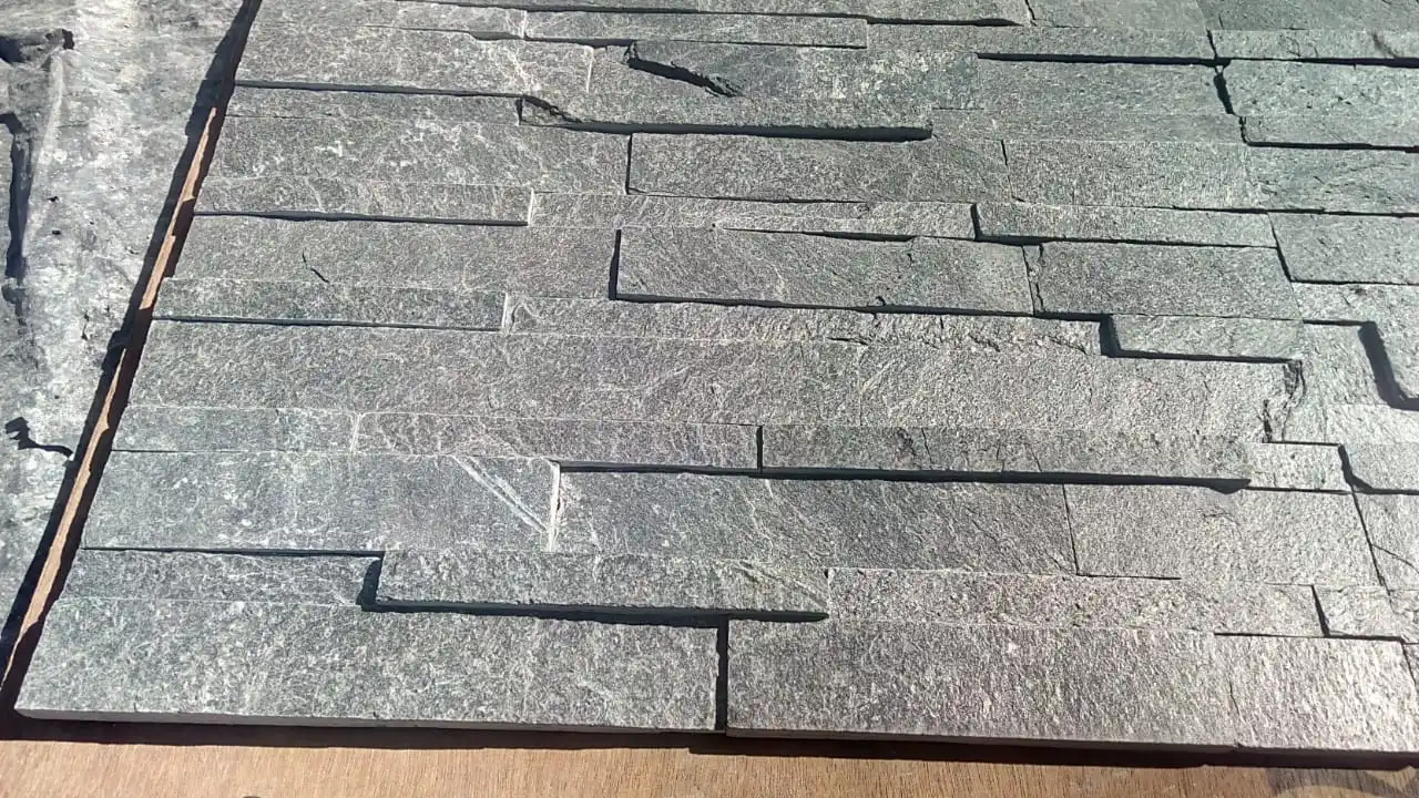 Silver Grey Quartzite Ledger Panels Slate Culture Stone Wall Cladding