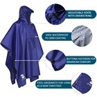 Rain Hooded Rain Poncho Waterproof Raincoat Jacket For Men Women Adults