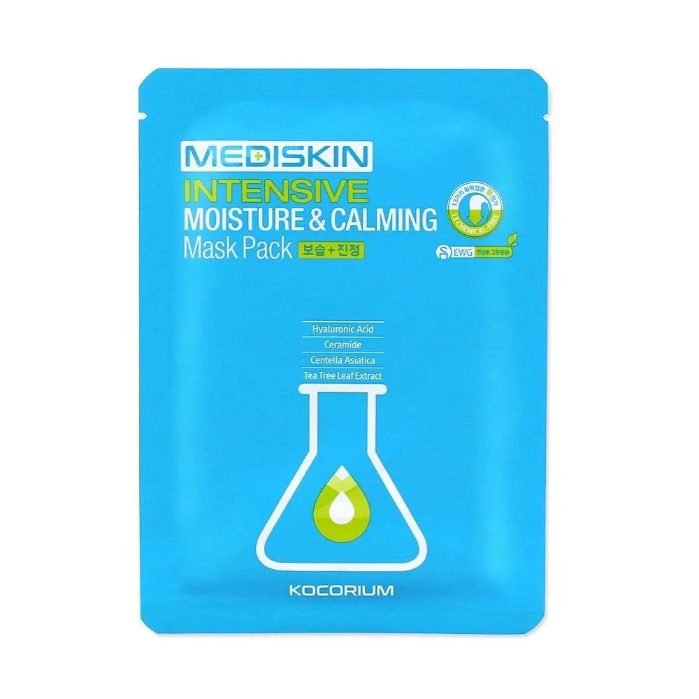 mediskin moisture and calming mask pack/10pcs per box/made in