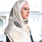 Fashion Custom Polyester Printed Vessel Pattern Muslim Women Hijab Scarf