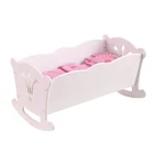 High quality mobile doll cradle wooden toy crib furniture for baby