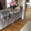 Acrylic elegant wall console table for decractions