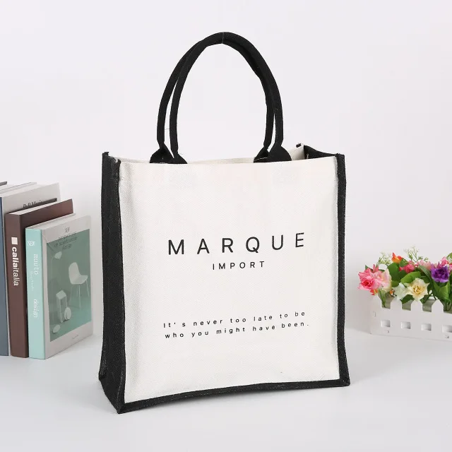 dyed waterproof pvc lamination burlap bag jute shopping gift