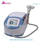 Permanent facial hair removal 755 1064 808nm diode laser machine for natural hair removal