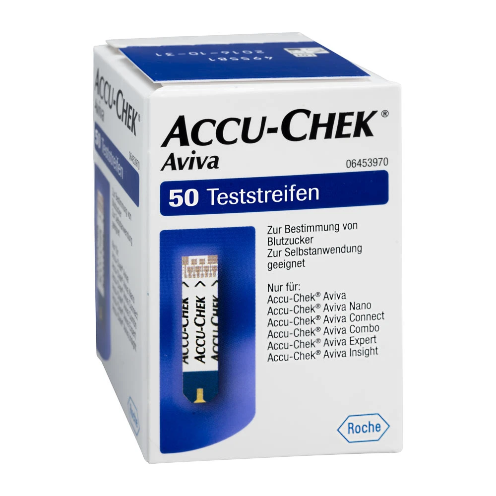 Accu-Chek Aviva 50 tiras de prueba/chek Accu activo en salud