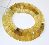Natural Yellow Opal Shaded Smooth Square Shape Heishi Beads For Jewelry Making