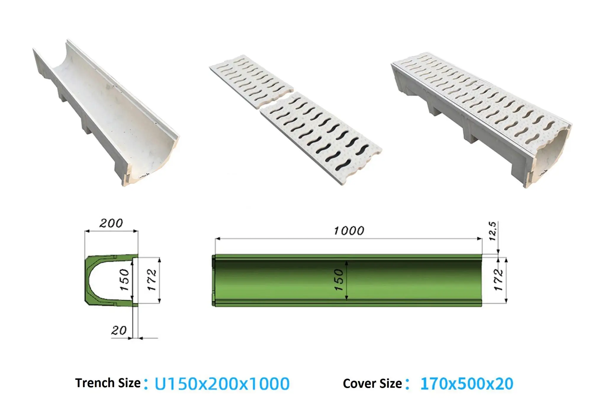 pvc drainage channel