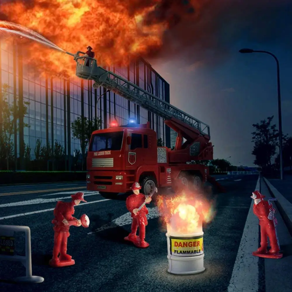 high quality fire engine toy with light and music