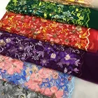 African lace flower pattern multi-color double sequin embroidery guipir lace fabric english lace fabric